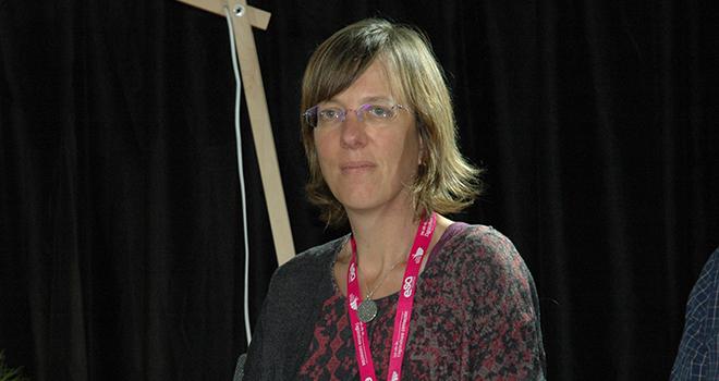 Nathalie Hostiou, zoologiste à l'Inra a présenté ses travaux sur la perception de l'élevage de précision auprès des éleveurs.