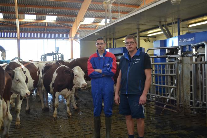 Franck Boiteux et Arnaud Sauvageot sont deux des six associés du Gaec du Thillot.